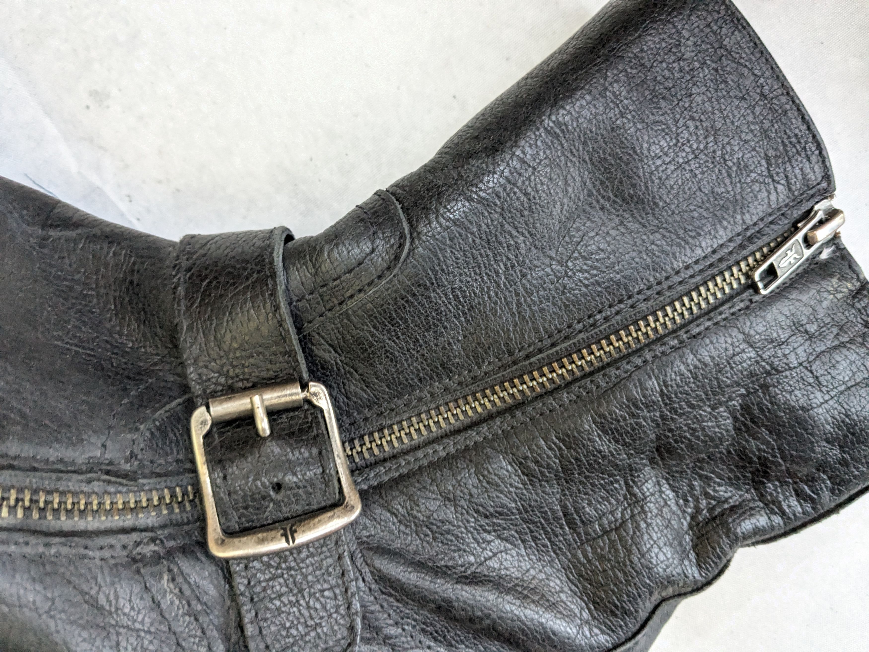 Frye Frye Engineer Boots Black Leather 10.5 M Leather Buckle Size US 10.5 / EU 43-44 - 10 Thumbnail