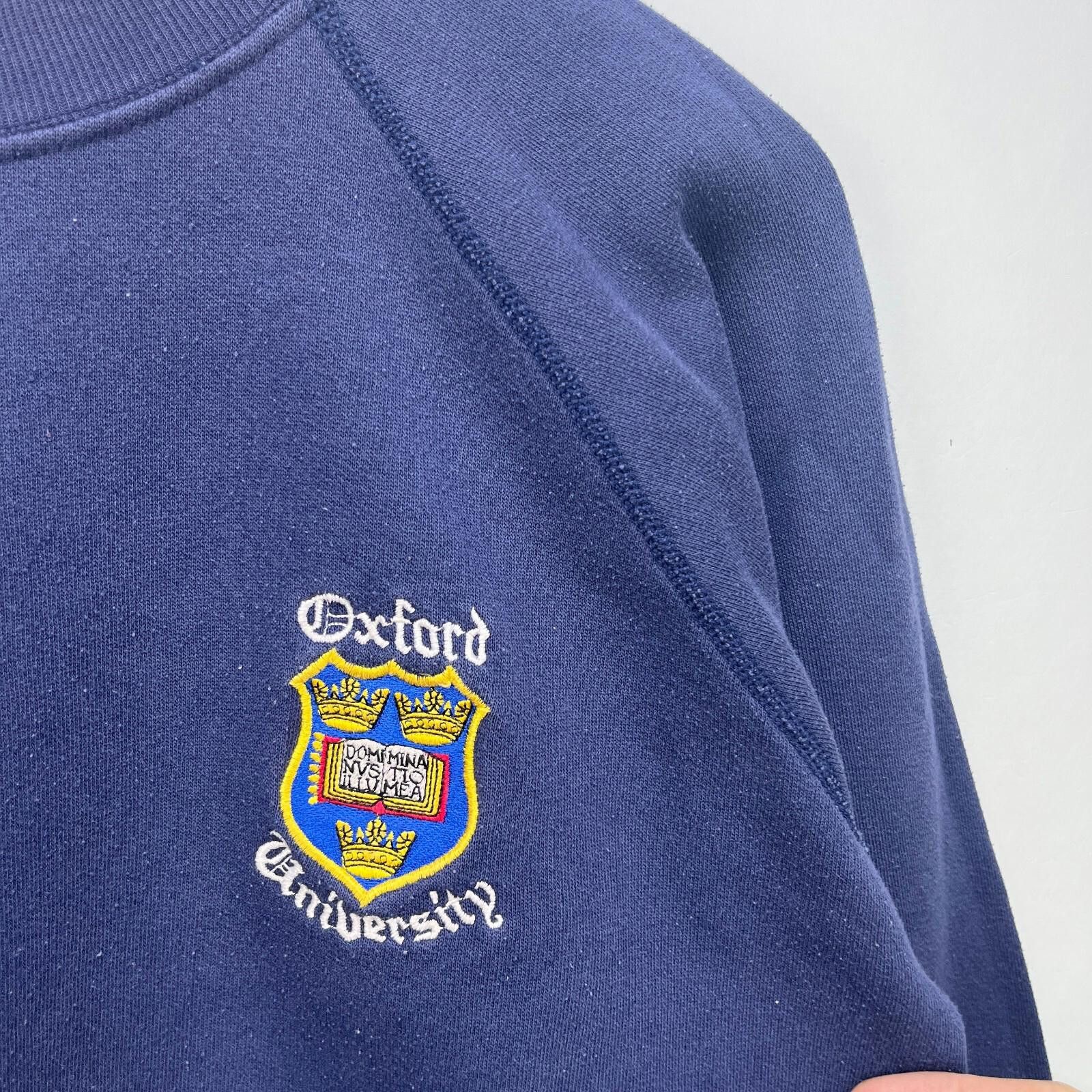 The Unbranded Brand Vintage 90s Oxford University Raglan Sweatshirt Youth Large Size US L / EU 52-54 / 3 - 3 Thumbnail