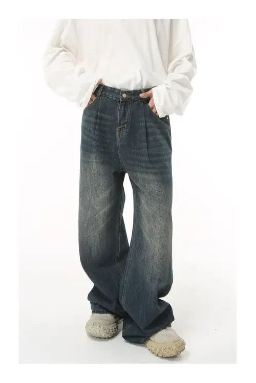 Japanese Brand × Jean Distressed vintage loose wide-leg casual jeans Size US 32 / EU 48 - 1 Thumbnail