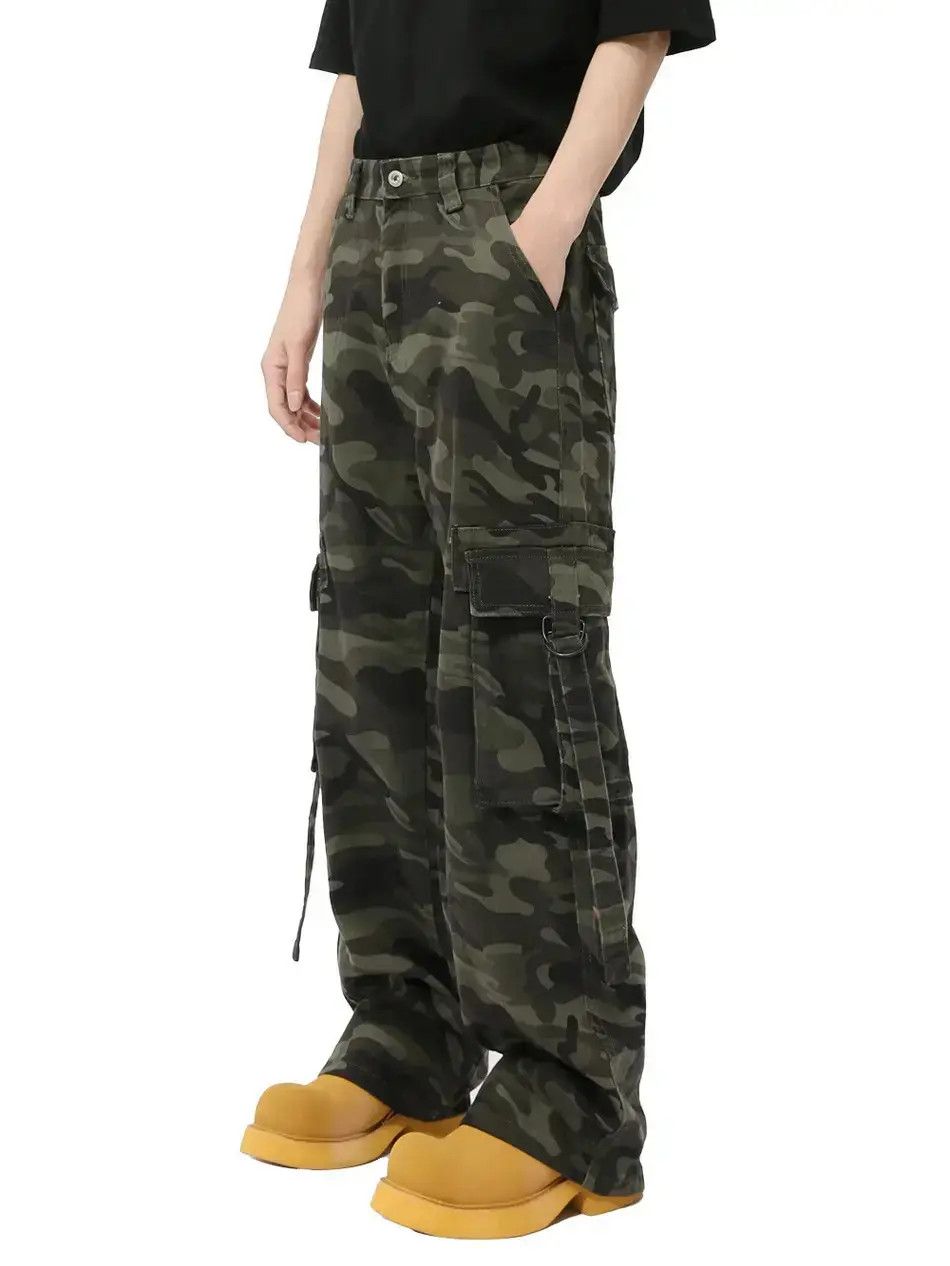 Japanese Brand Retro straight camouflage pocket jeans Size US 32 / EU 48 - 1 Thumbnail