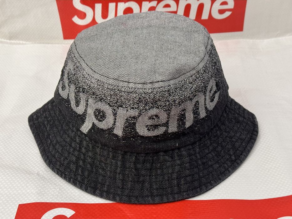 Supreme Supreme Fade Jacquard Denim Crusher Black s/m SS22 | Grailed