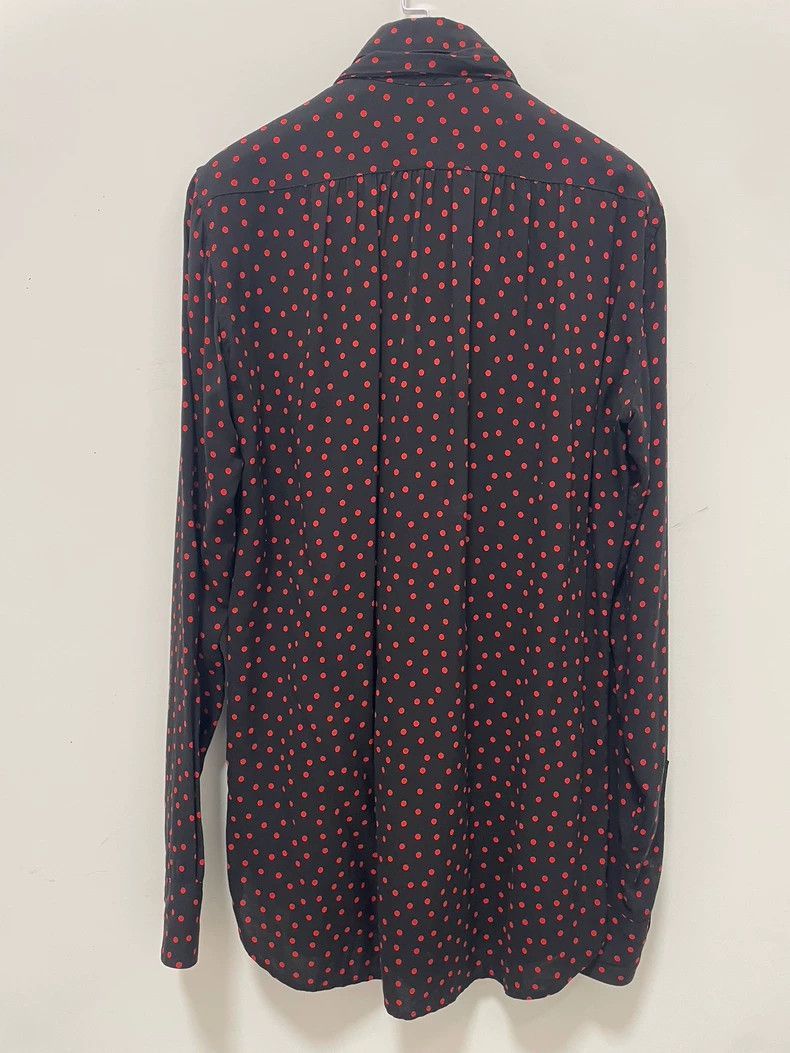 Saint Laurent Paris Saint Laurent Polka Dot Bow Tie Shirt Size US M / EU 48-50 / 2 - 2 Thumbnail