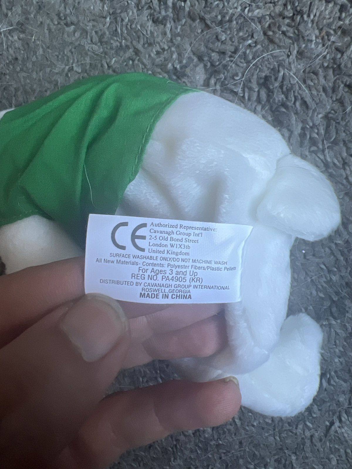 Coca Cola 1999 Coca-Cola Polar Bear In Striped Vest And Bowtie Plush Size ONE SIZE - 7 Thumbnail