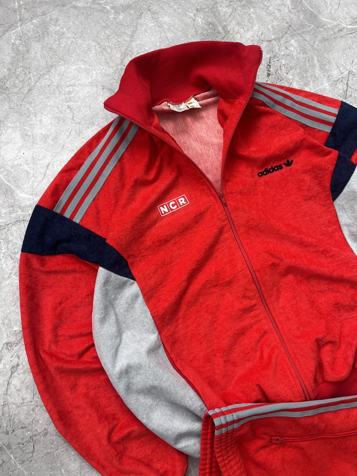 Adidas × Vintage Vintage France Adidas retro trackSUIT velour Jacket+pants Size US M / EU 48-50 / 2 - 8 Thumbnail