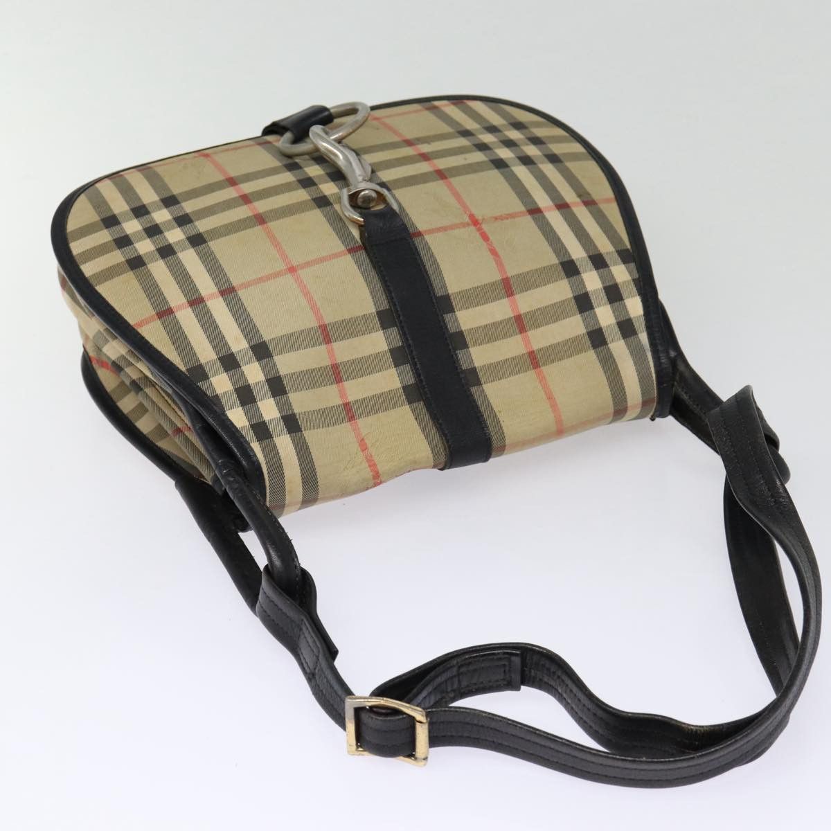 Burberry Burberry Nova Check Shoulder Bag Canvas Beige Black Silver Size ONE SIZE - 7 Thumbnail
