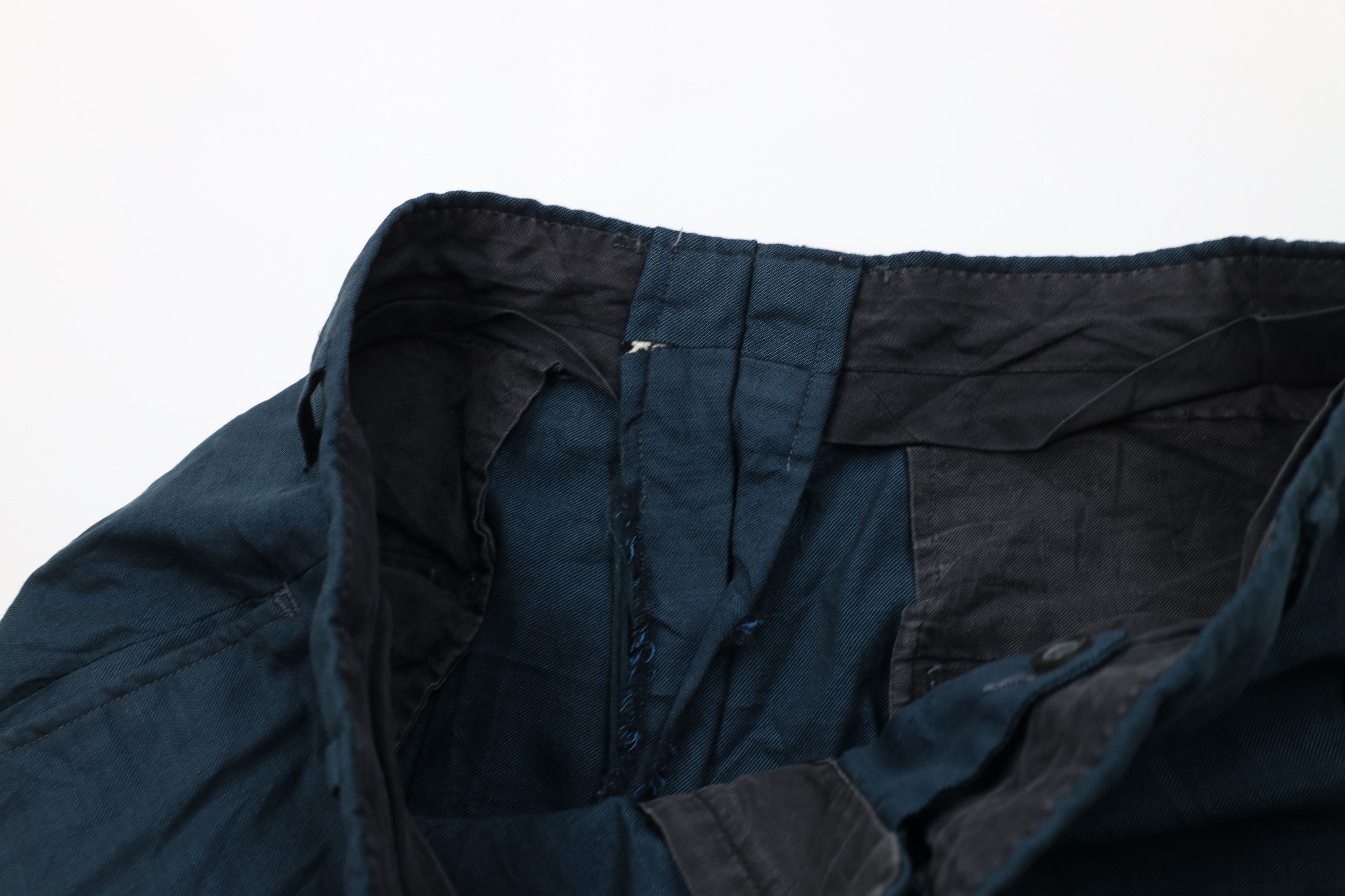 Vintage Vintage 50s Hollywood Regency Gabardine Chino Pants Blue USA Size US 32 / EU 48 - 9 Thumbnail