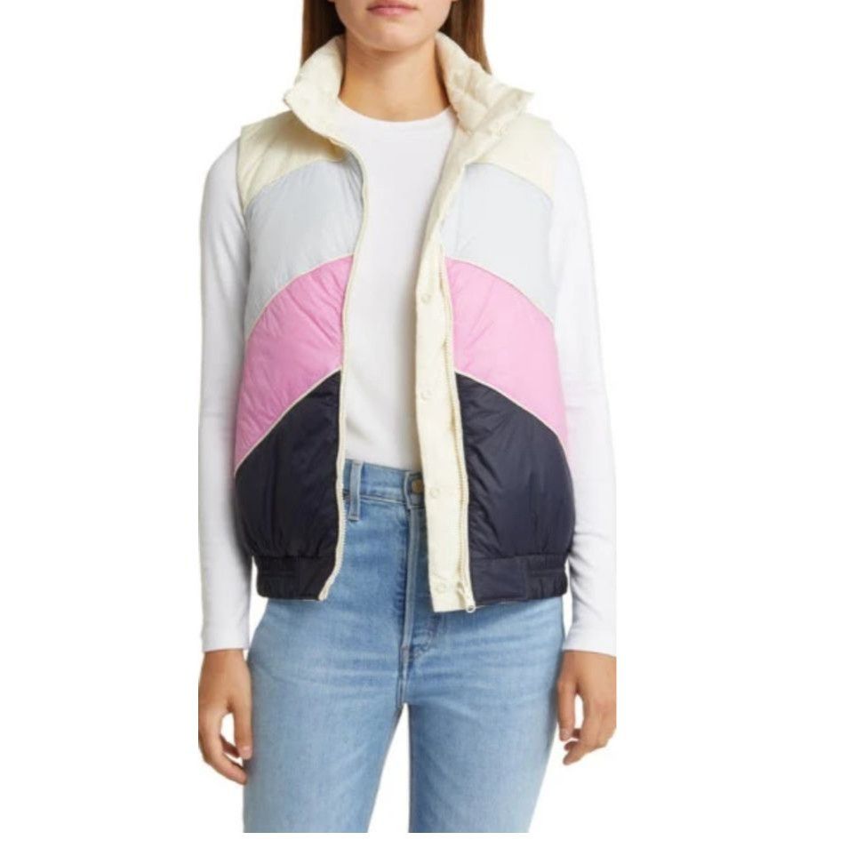 Marine Layer NWT Marine Layer XS Reversible Antuco Puffer Vest Ivory Pink Size XS / US 0-2 / IT 36-38 - 12 Thumbnail