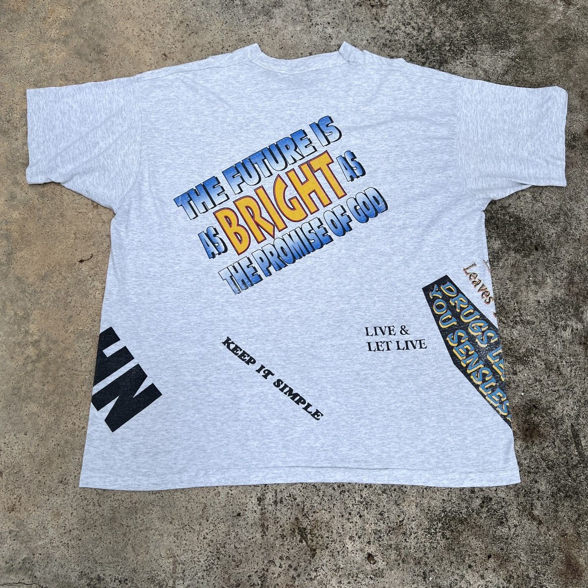 Vintage Vintage 90s Lord’s Gym God Jesus Bible Holy Tee 2XL Size US XXL / EU 58 / 5 - 12 Thumbnail