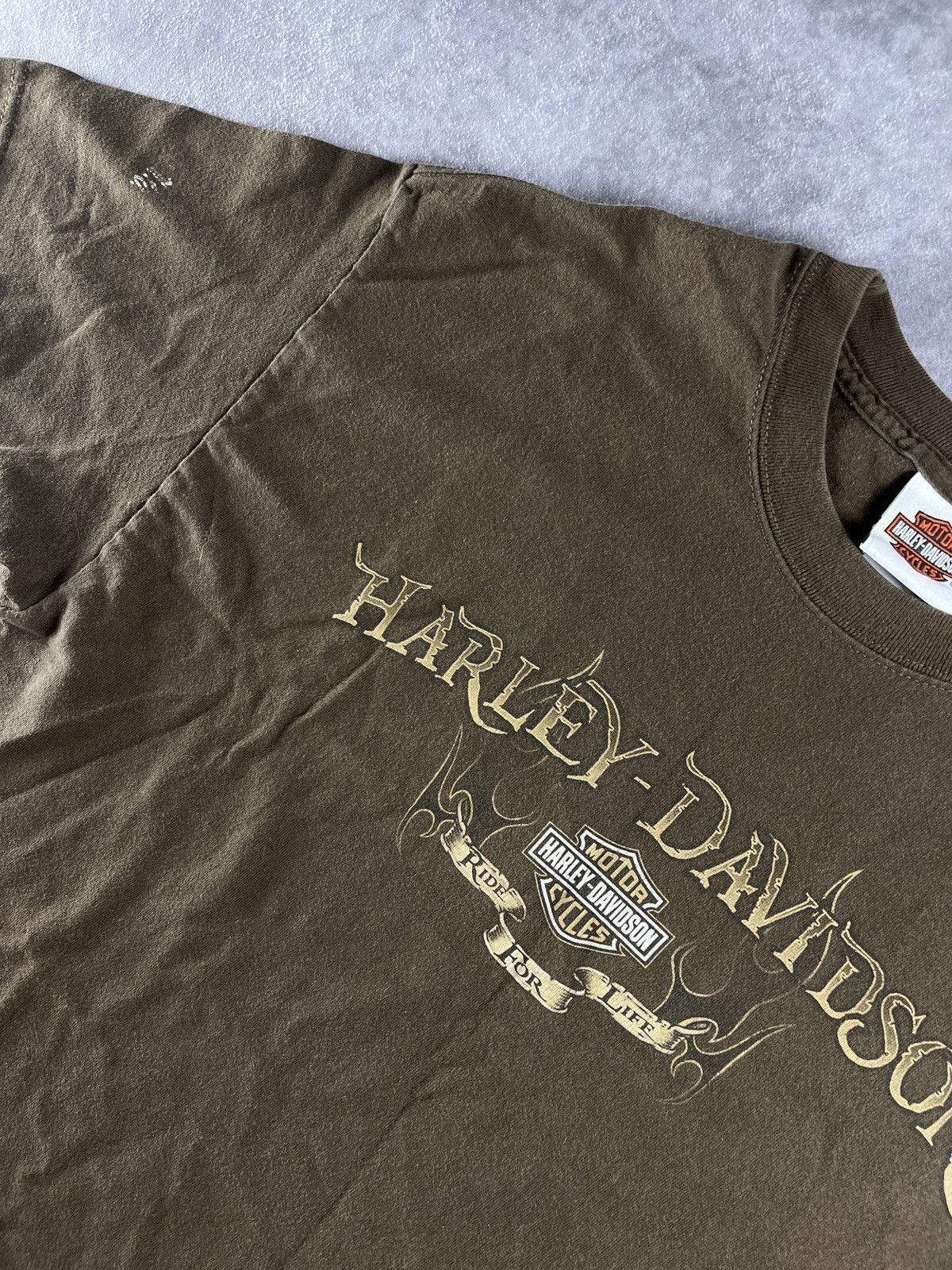 Harley Davidson Harley Davidson Motorcycles Shirt Beefy-T Brown Graphic L Size US L / EU 52-54 / 3 - 3 Thumbnail