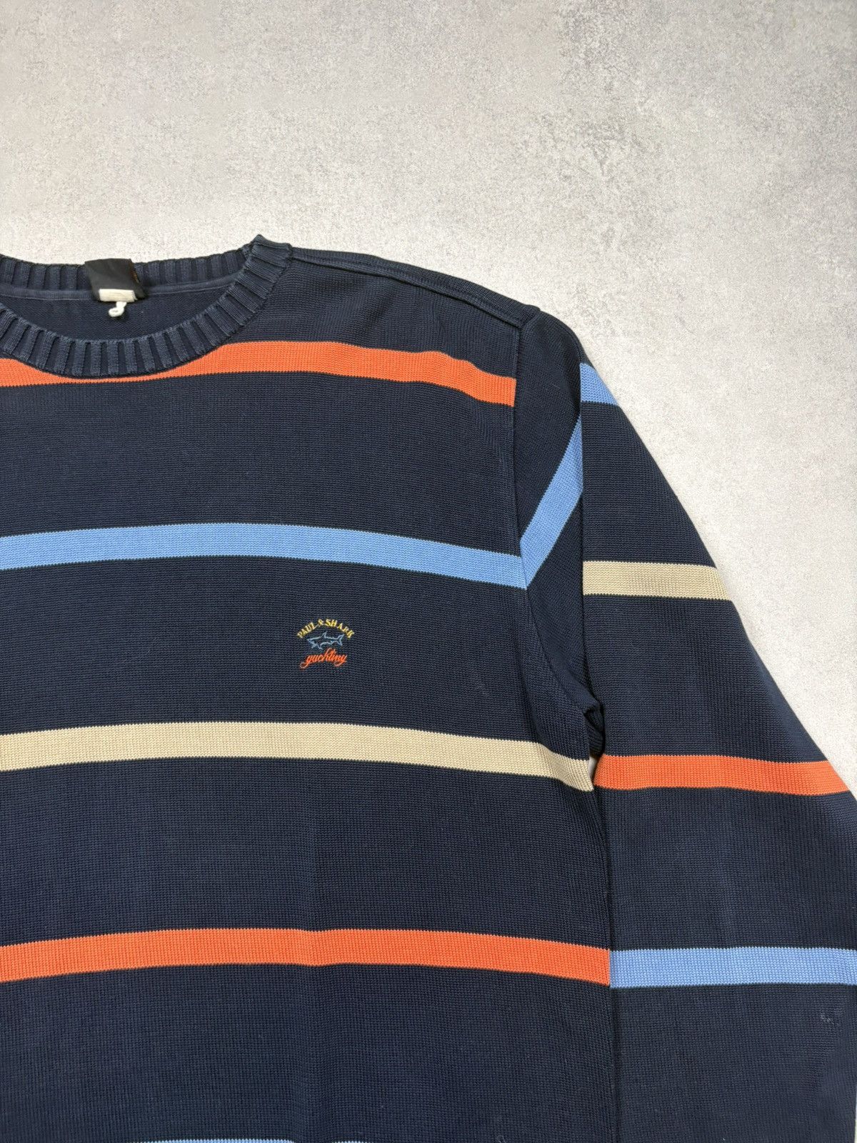 Paul & Shark Paul & Shark Yachting Striped Knit Sweater XL Made In Italy Size US XL / EU 56 / 4 - 2 Thumbnail