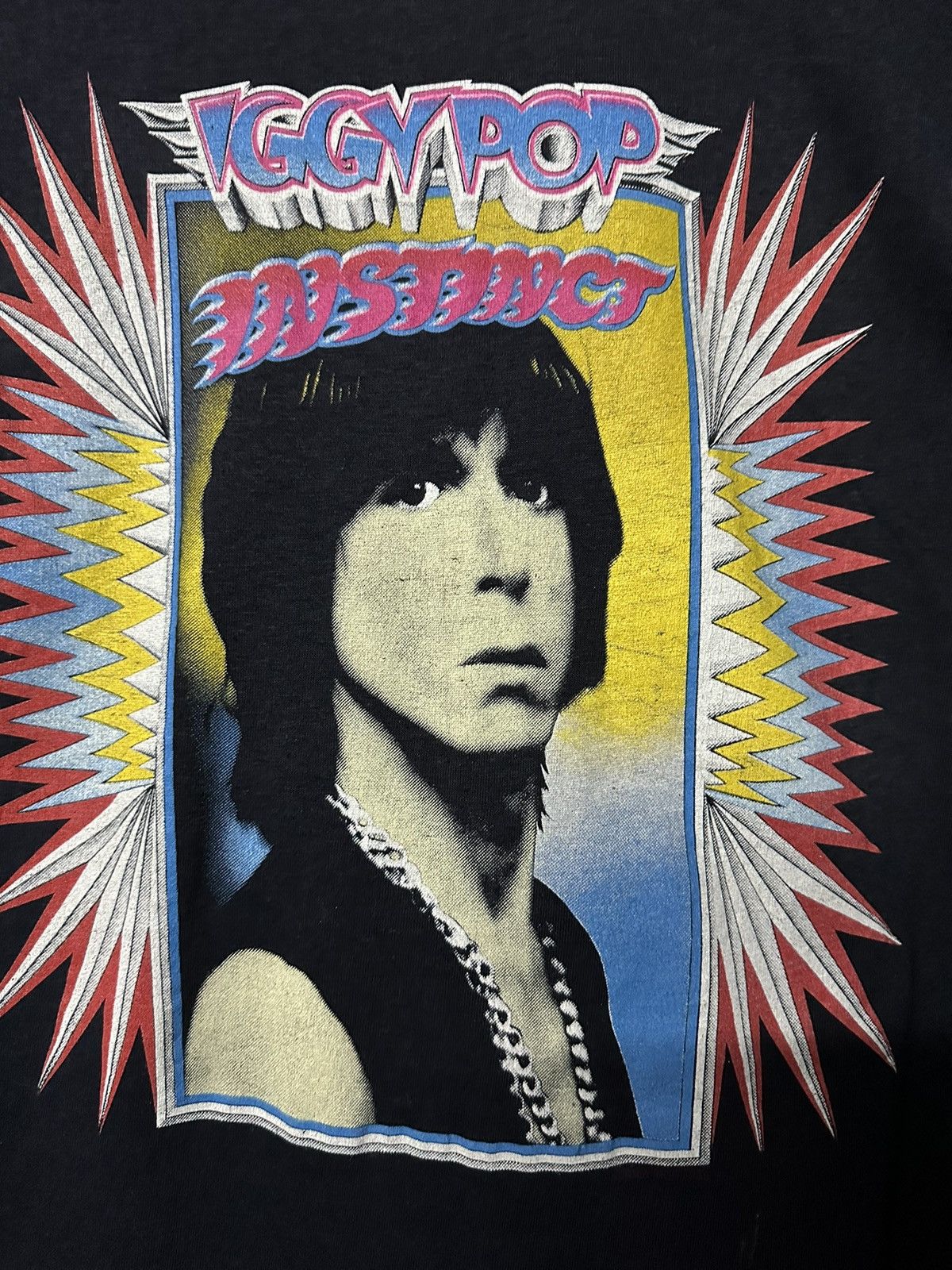 Band Tees × Vintage Rare Vintage 80s Iggy Pop Tour Faded Tee Size US M / EU 48-50 / 2 - 3 Thumbnail