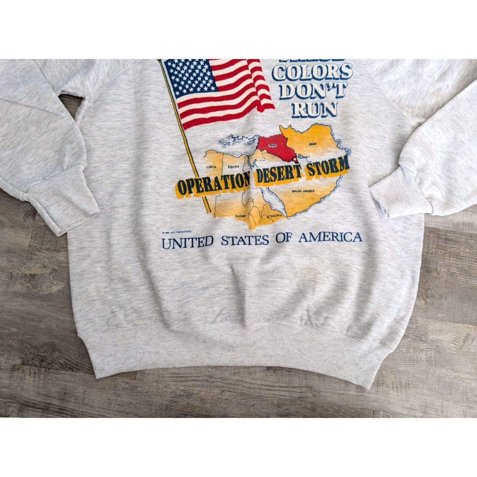 Lee VINTAGE Lee Desert Storm Crewneck Sweatshirt XL Gray Men's 90s Graphic Print Midweight Fleece All Seasons Size US XL / EU 56 / 4 - 5 Thumbnail