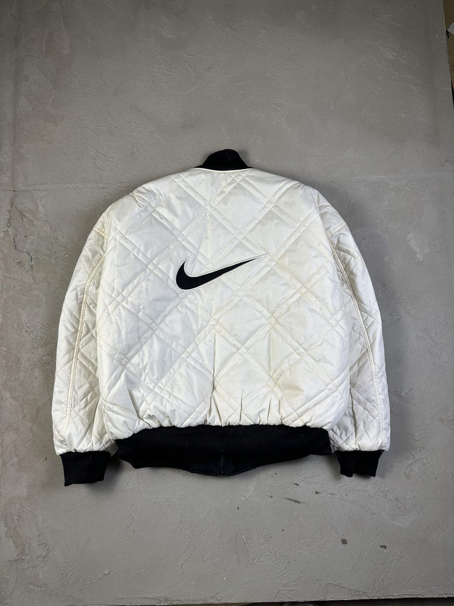 Nike 90s Reversible Nike Zip Bomber Boxy Vintage Jacket Size US L / EU 52-54 / 3 - 3 Thumbnail