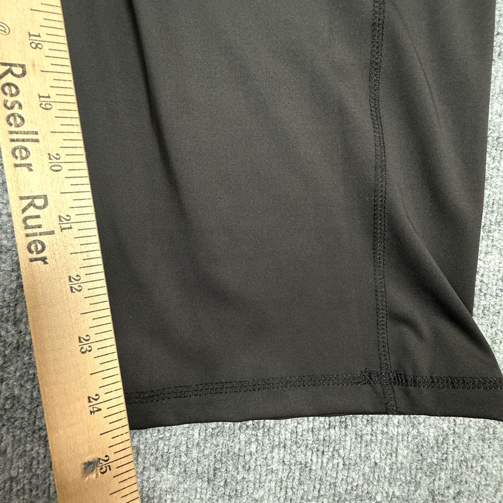 Vintage Athletic Pants Womens XL Black Cropped Wide Leg Stretch Yoga Pockets Gym Leisure Size 40" / US 18 - 4 Thumbnail