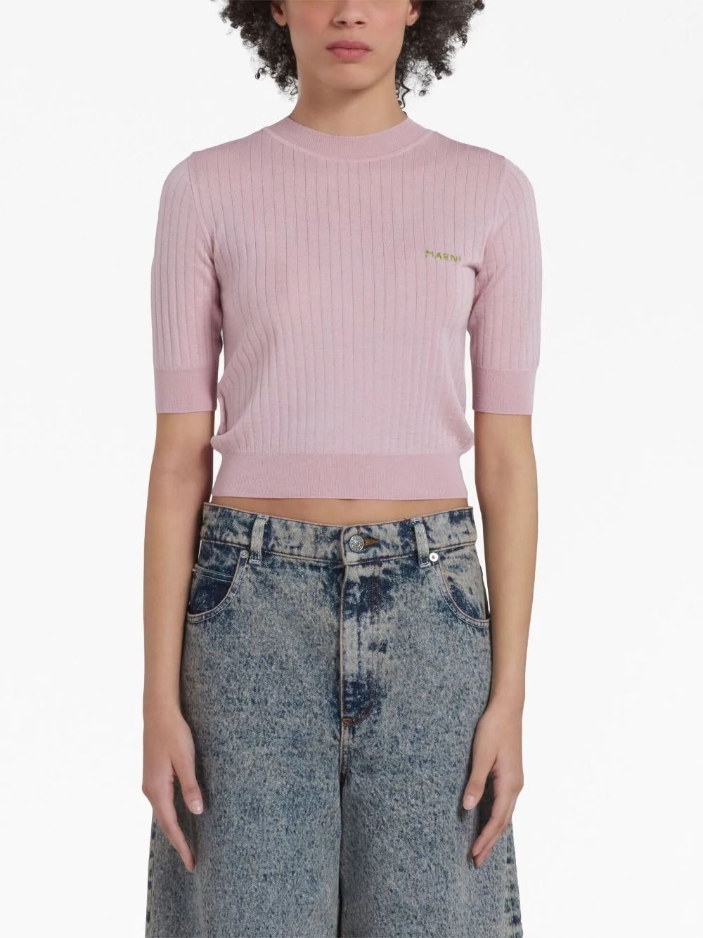Marni o1w1db10824 Turtleneck Sweater in Pink Size L / US 10 / IT 46 - 2 Thumbnail