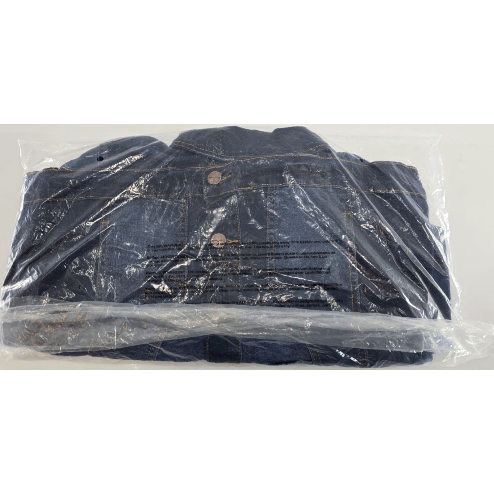 Denime Indigo Saints Denim Jacket - Jacket - XL - Dark Blue - Denim - Women's - New With Tags - Casual - Button - Pockets - Cotton Blend - Regular Fit Size XL / US 12-14 / IT 48-50 - 7 Thumbnail