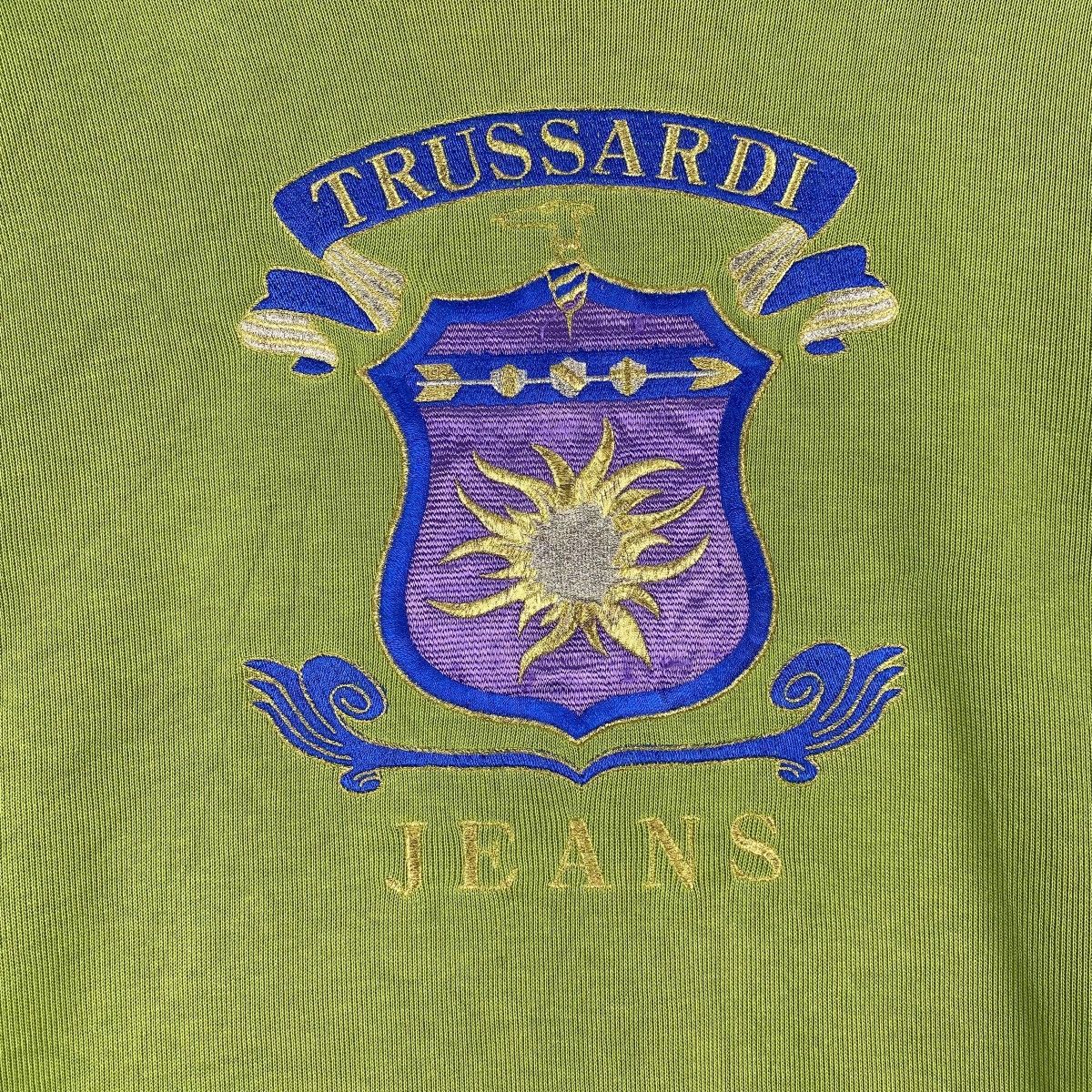 Trussardi Vintage Trussardi Jeans Embroidered Sweatshirt Green Size L Size L / US 10 / IT 46 - 4 Thumbnail