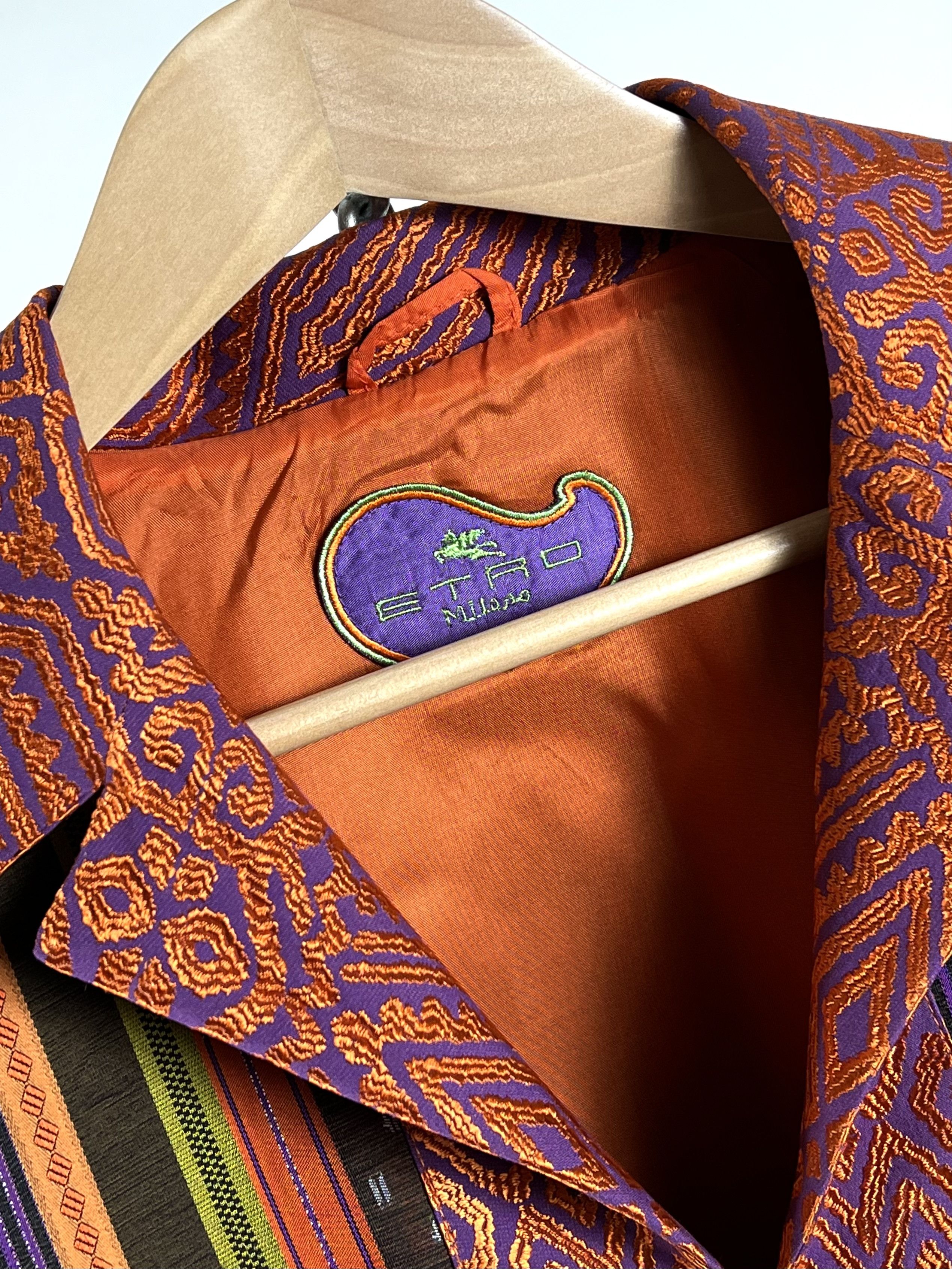 Etro Etro Striped Silk Multicolor Light Jacket Blazer Size M / US 6-8 / IT 42-44 - 11 Thumbnail