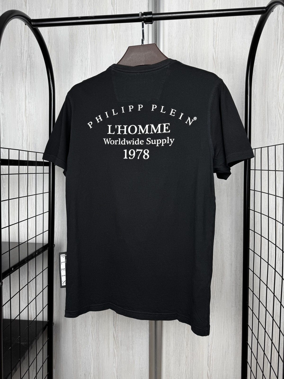 Philipp Plein Philipp Plein Platinum Cut Tape Logo Homme Black Tee Size US L / EU 52-54 / 3 - 9 Thumbnail