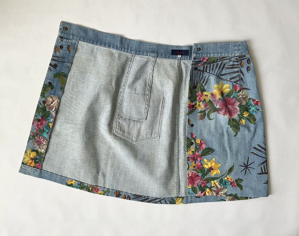 Kenzo Kenzo vintage denim printed skirt Size 30" / US 8 / IT 44 - 10 Thumbnail