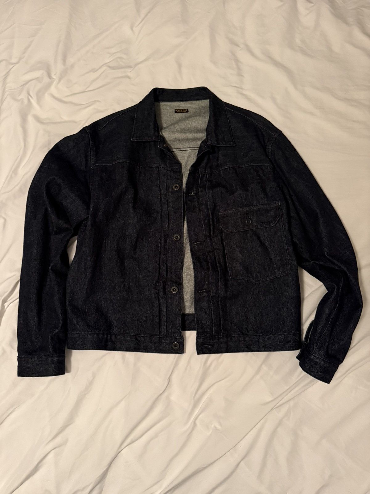 Kapital 14oz Denim 1st Jacket (Black Thread Version)