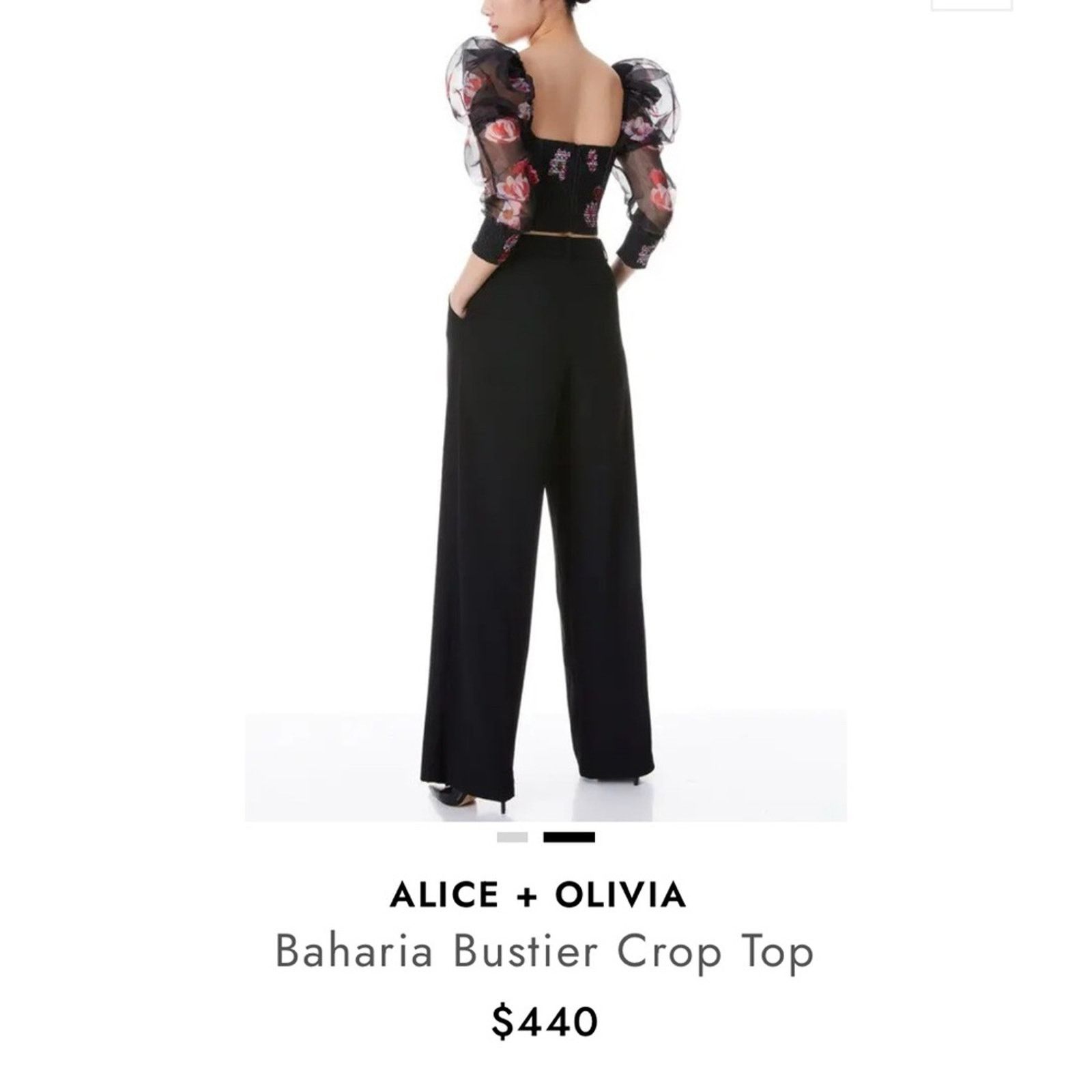 Alice + Olivia Nwot- Alice + Olivia Baharia Bustier Crop Top -Sz 0 Size XS / US 0-2 / IT 36-38 - 3 Thumbnail