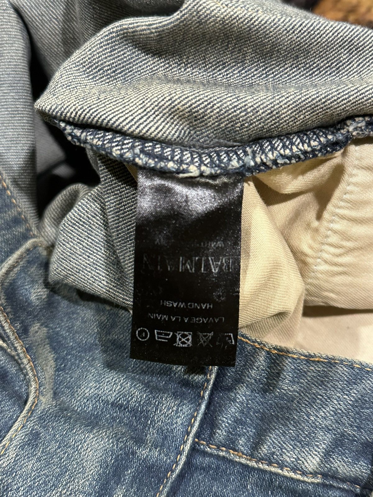 Balmain Balmain Biker Distressed Stone Wash Blue Denim Jeans Size US 36 / EU 52 - 9 Thumbnail