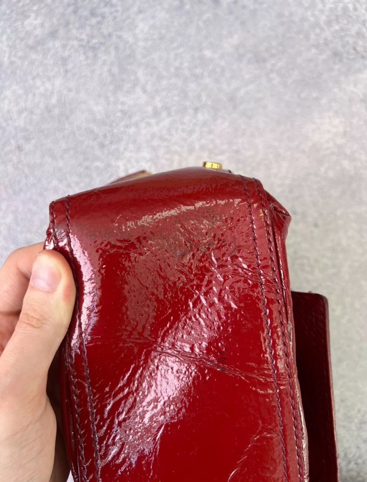 Designer × Dolce & Gabbana × Vintage Vintage D&G Red Patent Leather Front Pocket women’s bag Size ONE SIZE - 9 Thumbnail