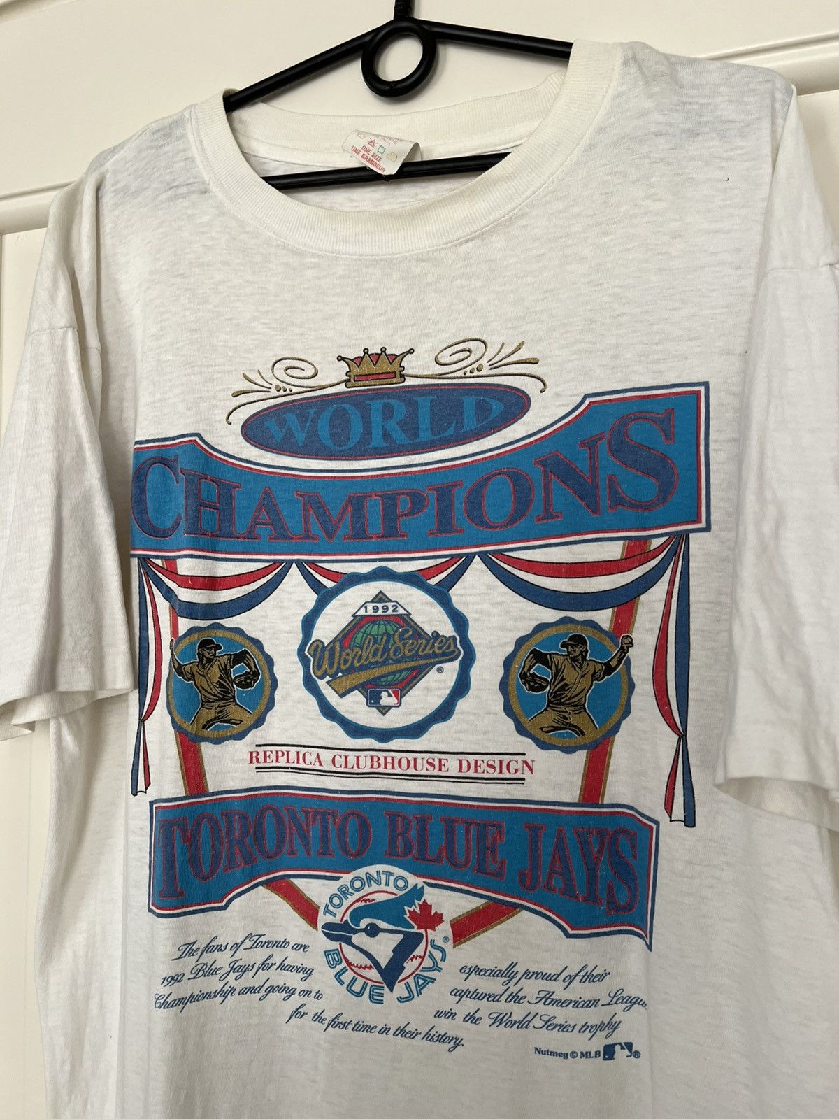 MLB Vintage 1992 Toronto Blue Jays Champions T-Shirt MLB Size US XL / EU 56 / 4 - 3 Thumbnail