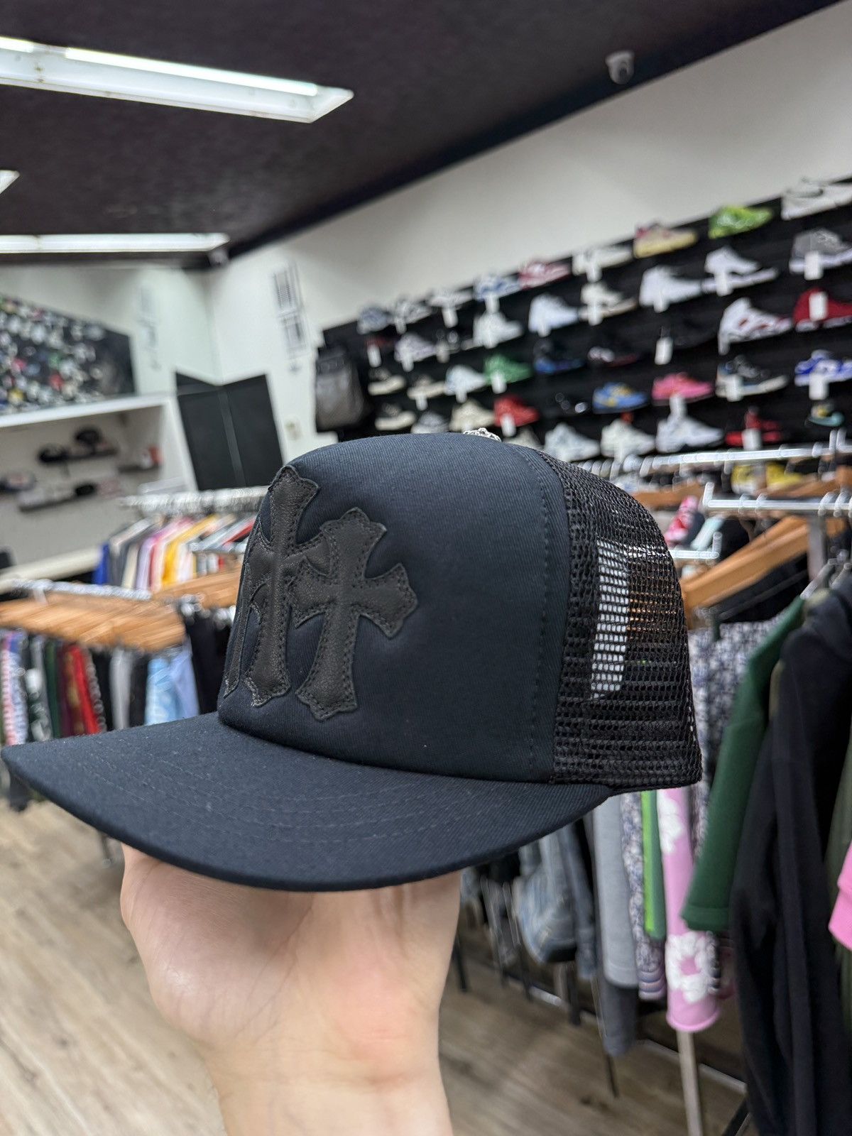 Chrome Hearts Chrome Hearts Black 3 Cross Trucker Hat Size ONE SIZE - 2 Thumbnail