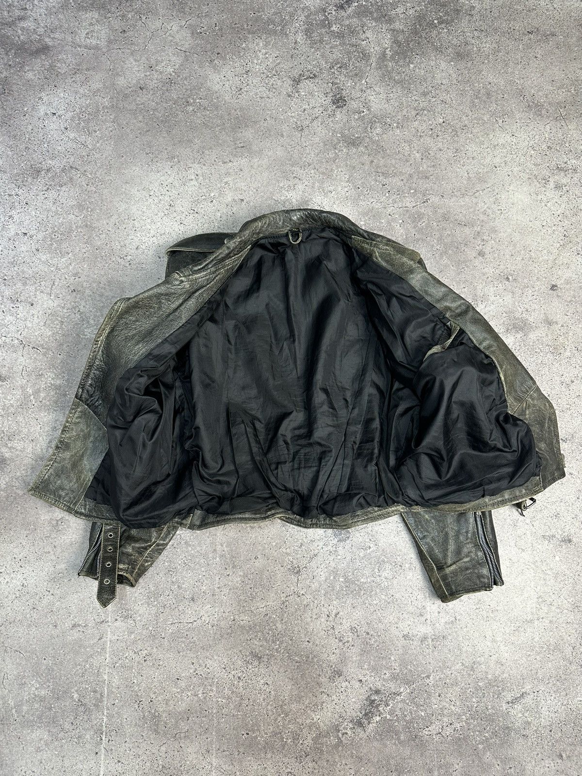 Vintage Rare🔥🔥 Leather Jacket Archival Y2K Moto Distressed Size US XL / EU 56 / 4 - 8 Thumbnail