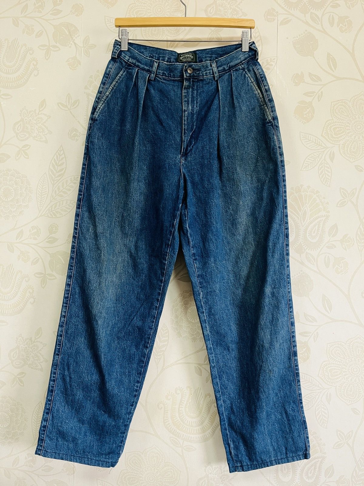 Polo Ralph Lauren × Ralph Lauren × Vintage Vintage 1980s Ralph Lauren Polo Country Denim Baggy Pants Size US 31 - 3 Thumbnail