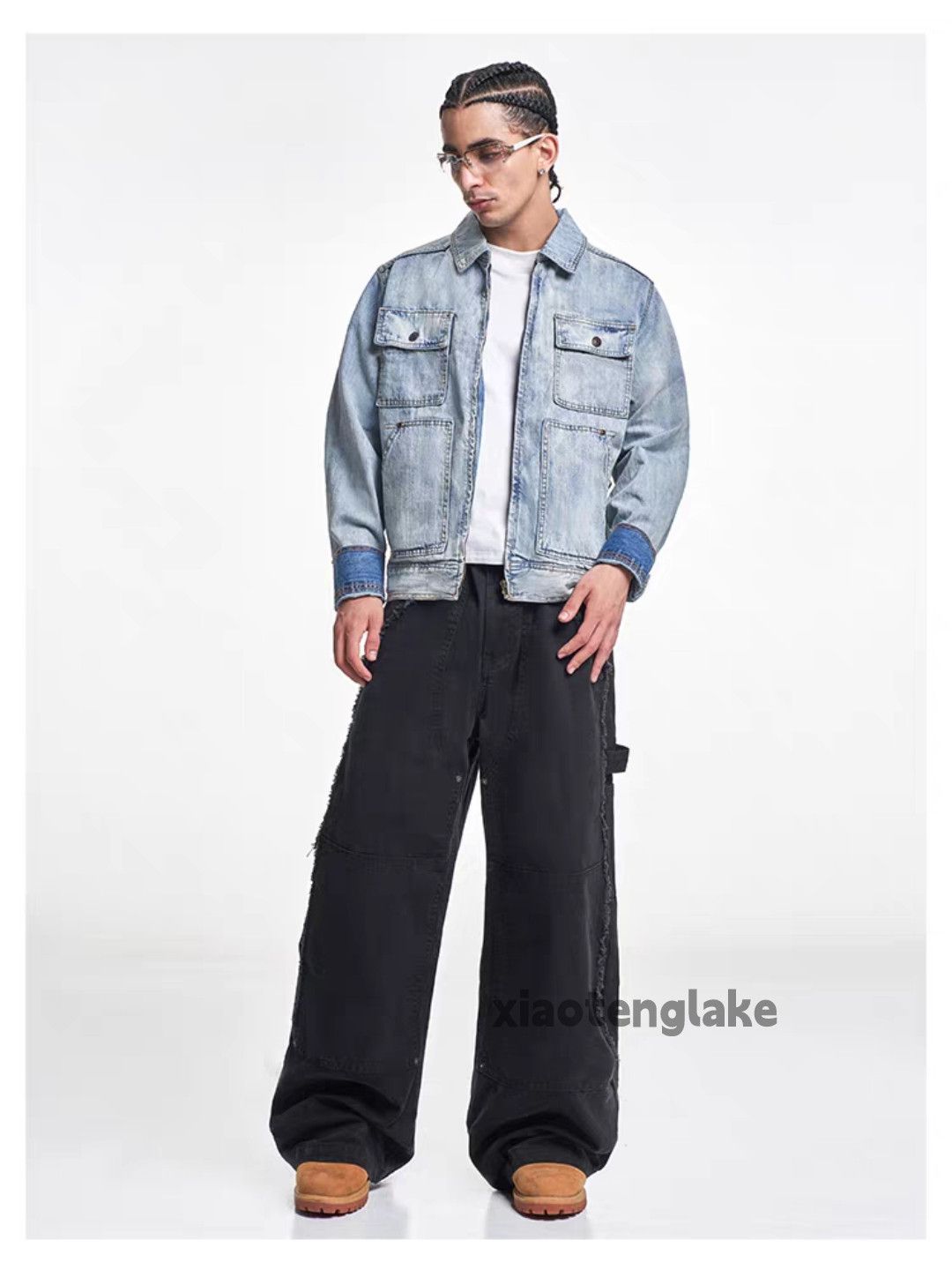 Vintage Washed faded utility punk yuppie hiphop denim jacket Size US S / EU 44-46 / 1 - 5 Thumbnail