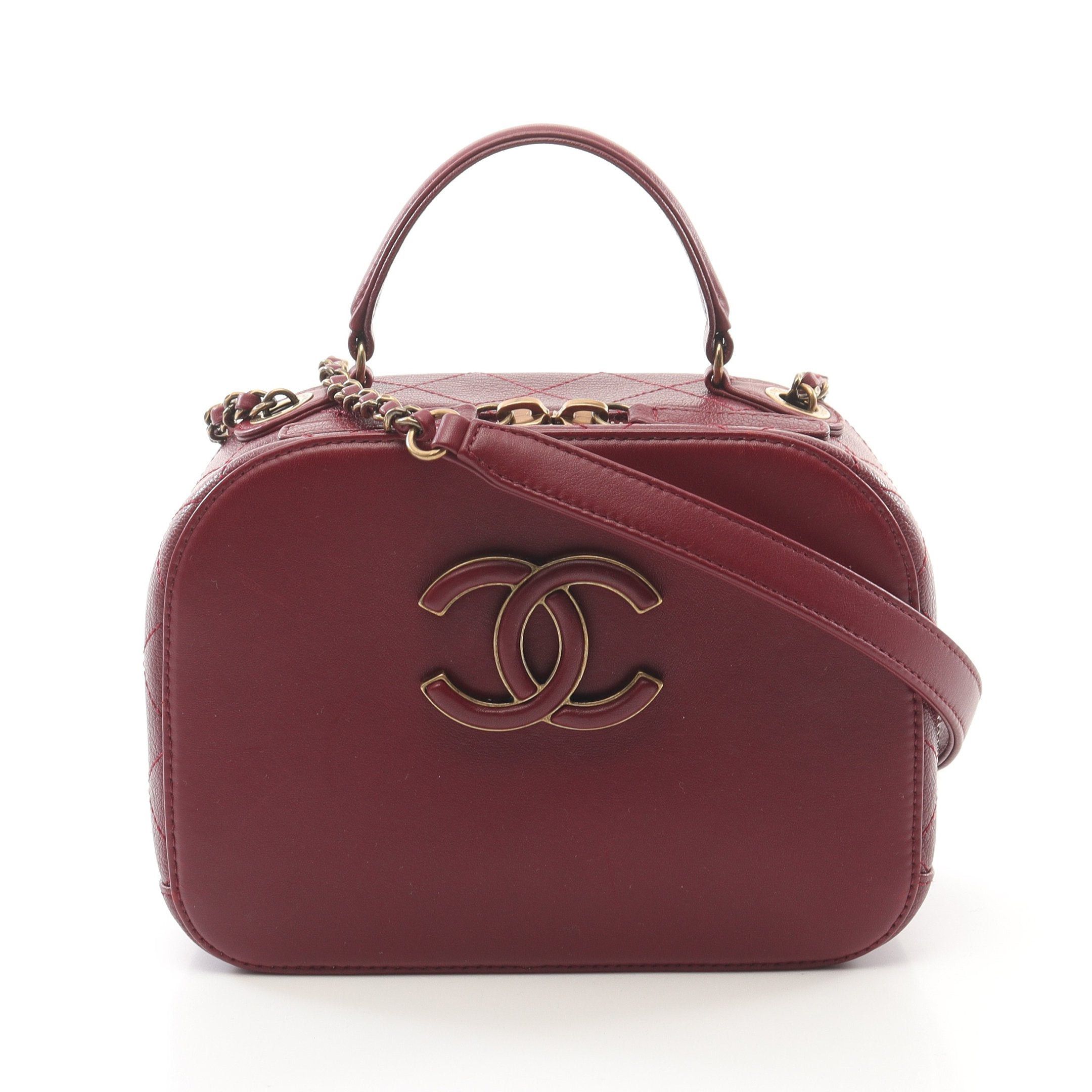 Chanel Chanel Matelasse Vanity Bag Chain Shoulder Leather Bordeaux Antique Gold Hardware Size ONE SIZE - 1 Thumbnail