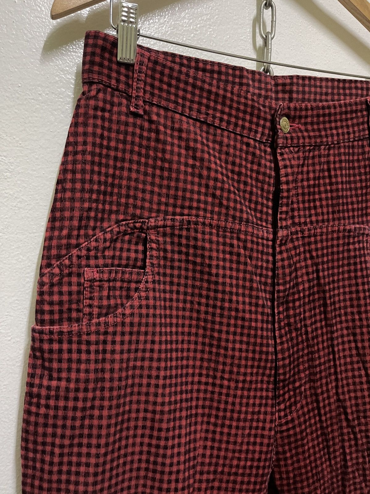 Issey Miyake × mercibeaucoup Mercibeaucoup Red Velvet Carrot Pants Size 31" - 2 Thumbnail