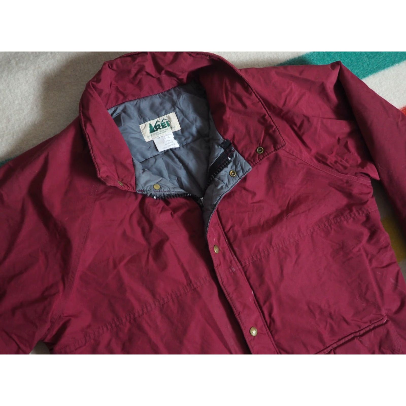 Vintage VINTAGE REI GTX Goretex Burgundy Plum Nylon Puffer Jacket Coat Mens XL Size US XL / EU 56 / 4 - 3 Thumbnail