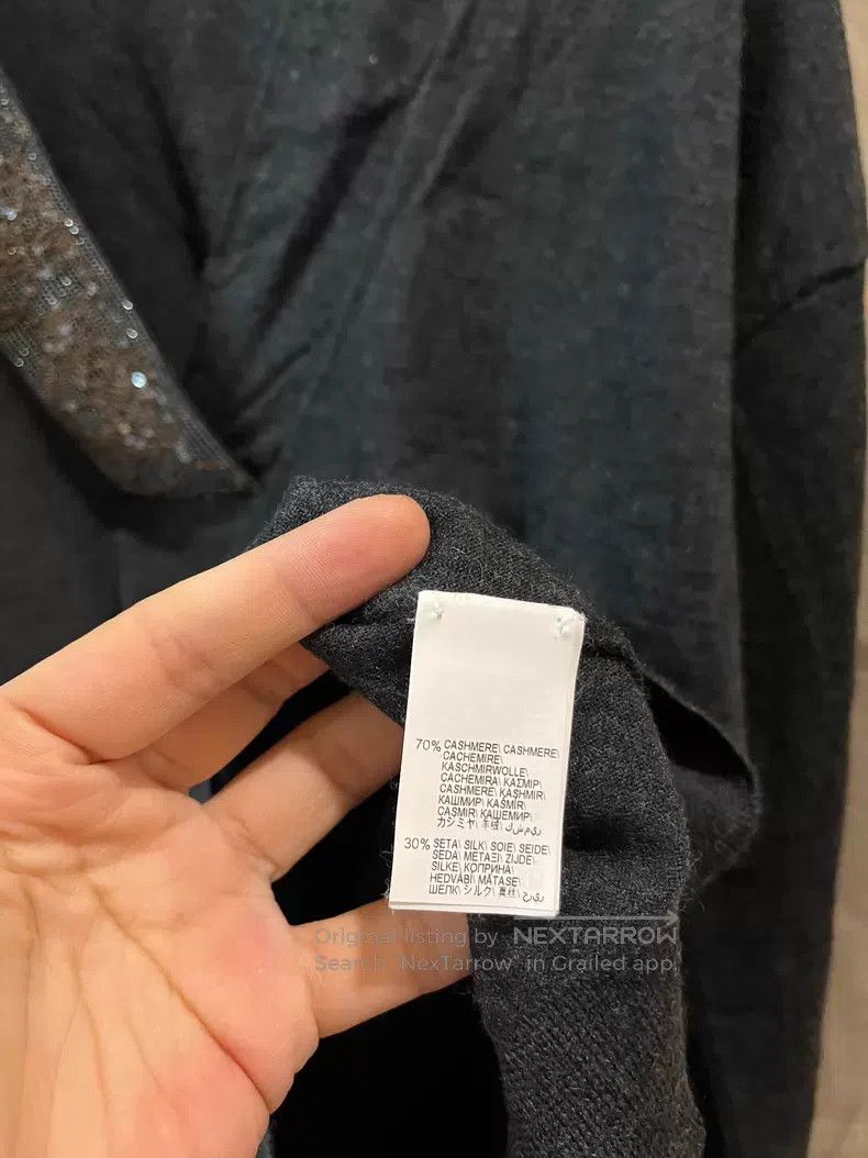 Brunello Cucinelli Brunello Cucinelli Embroidered Sequin Cashmere Top Size XS / US 0-2 / IT 36-38 - 3 Thumbnail
