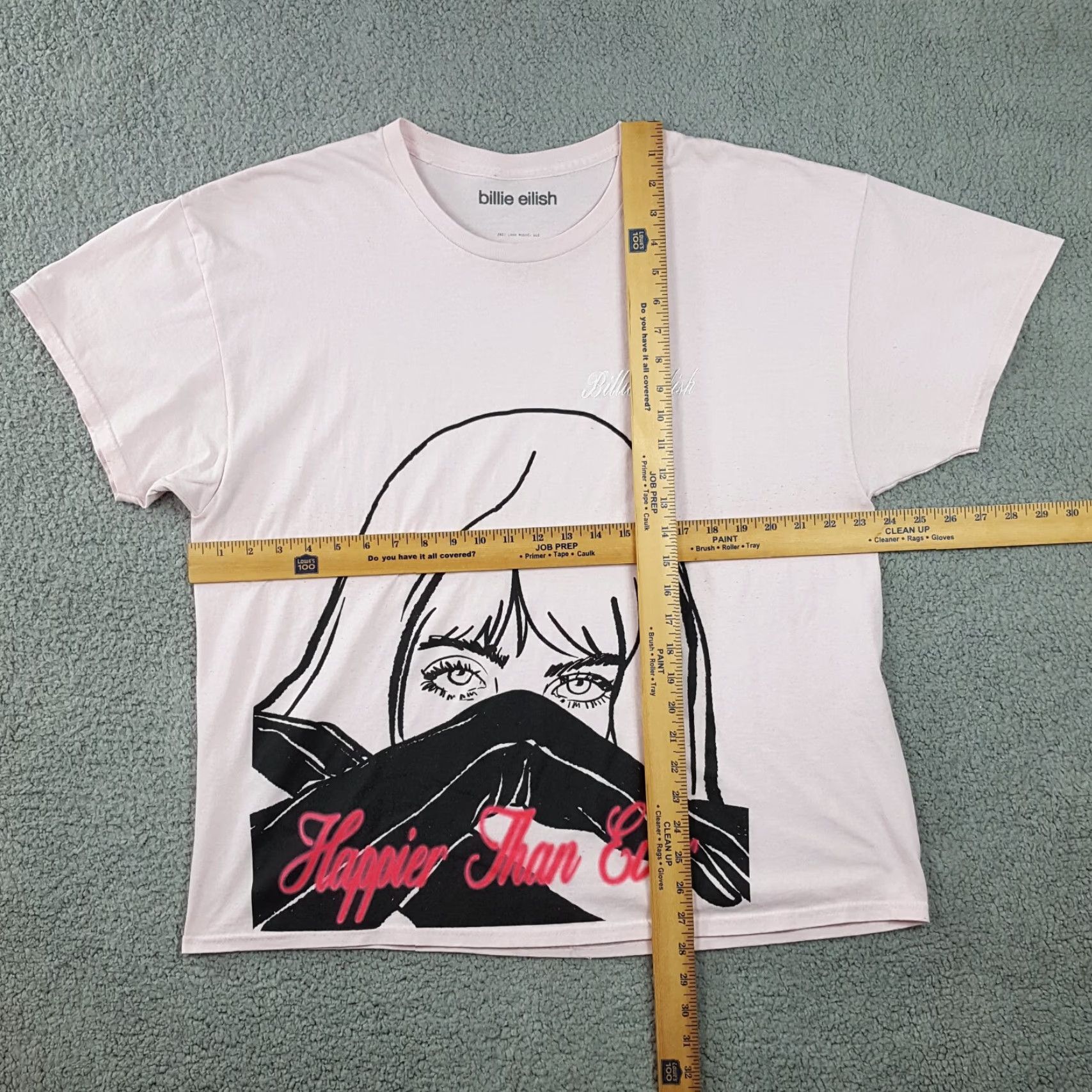 Vintage VINTAGE Billie Eilish Happier Than Ever Pink Tour Women's XL Short Sleeve T Shirt Top Size XL / US 12-14 / IT 48-50 - 8 Thumbnail