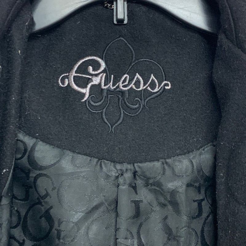 Guess Guess Womens Small Wool Blend Button Up Hooded Long Coat Size S / US 4 / IT 40 - 5 Thumbnail