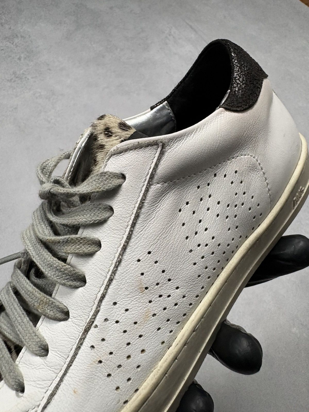 P448 P448 John White Leather Sneakers Leopard Pony Hair Toe 37 Size US 7 / IT 37 - 24 Thumbnail