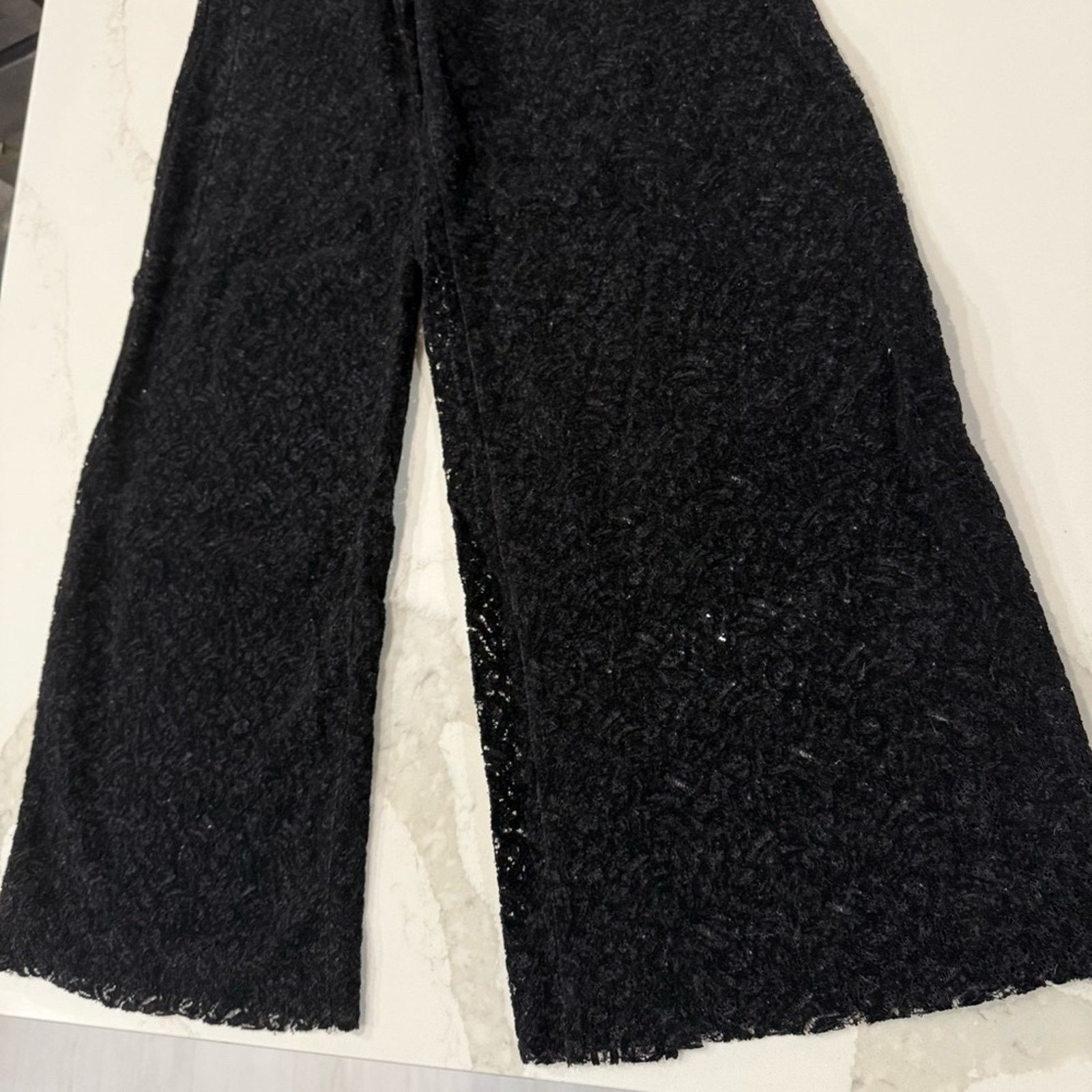 Free People Free People NWT Briana Velvet Lace Wide Leg Pants Womens 6 Size 28" / US 6 / IT 42 - 4 Thumbnail