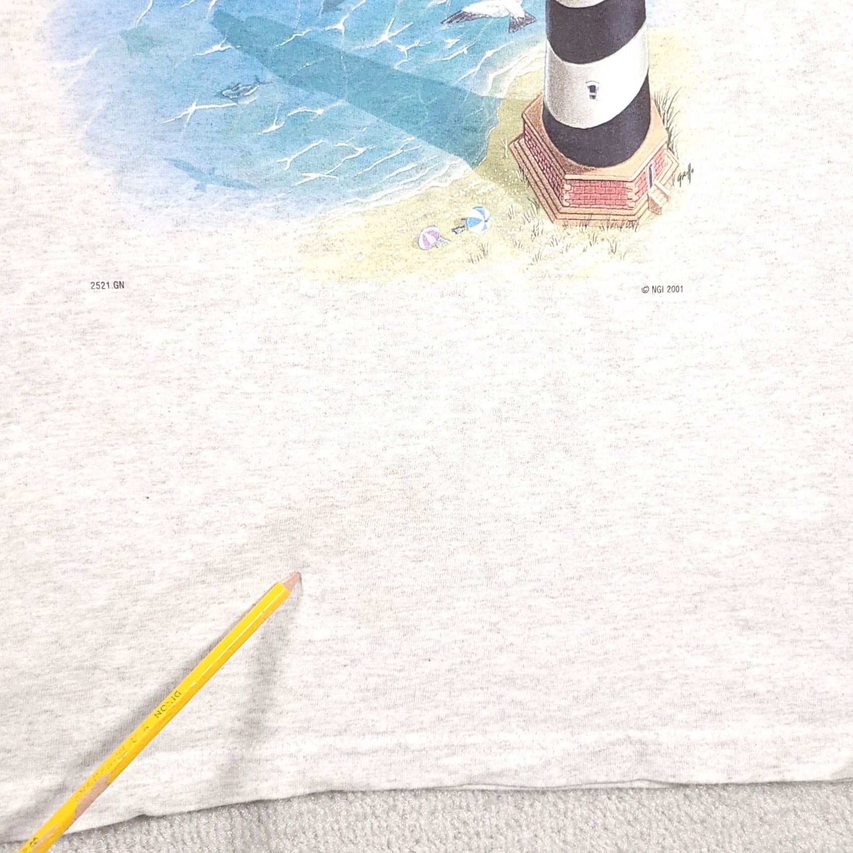 Anvil VINTAGE Y2K Nature Art Shirt Florida Mens XL Sleeveless Tank Lighthouse Beach USA Shirt Size XL / US 12-14 / IT 48-50 - 6 Thumbnail
