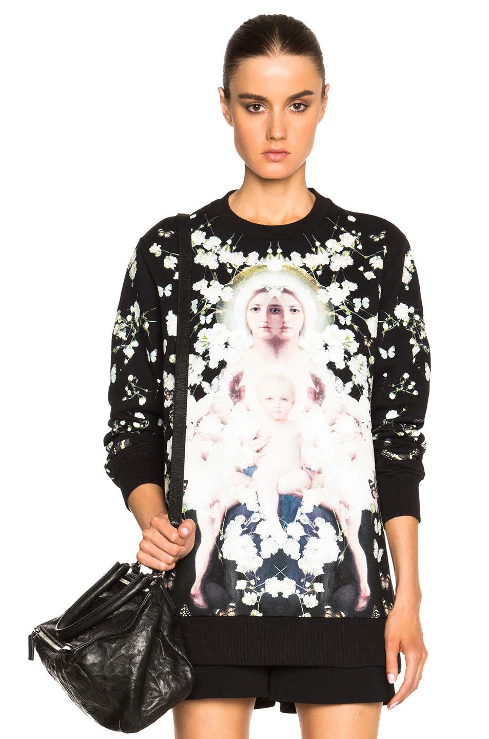 Givenchy Black Baby's Breath Madonna and Child Sweatshirt Size US XS / EU 42 / 0 - 2 Thumbnail