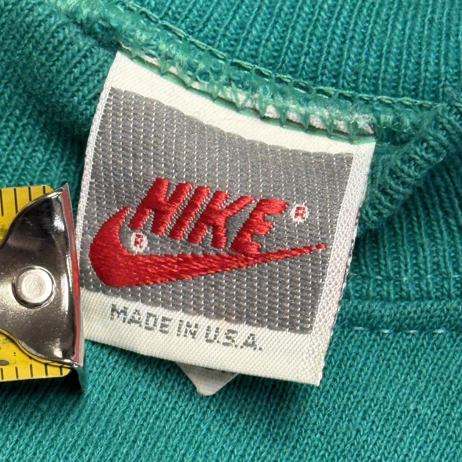 Nike Vintage 80s 90s Nike Crew Neck Teal Green Raglan Sweatshirt Size US M / EU 48-50 / 2 - 11 Thumbnail