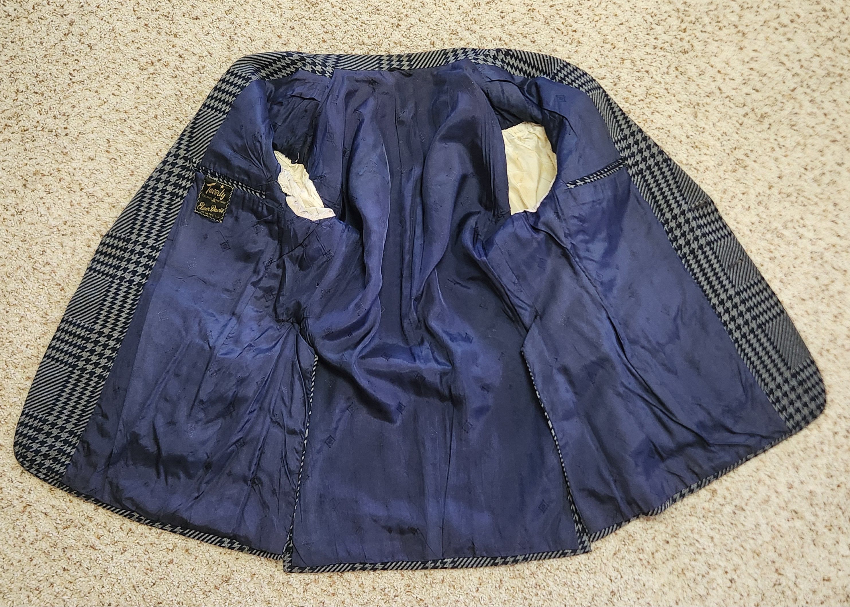 Vintage 1970s sport coat 40R mod disco polyester plaid Size 40R - 6 Thumbnail