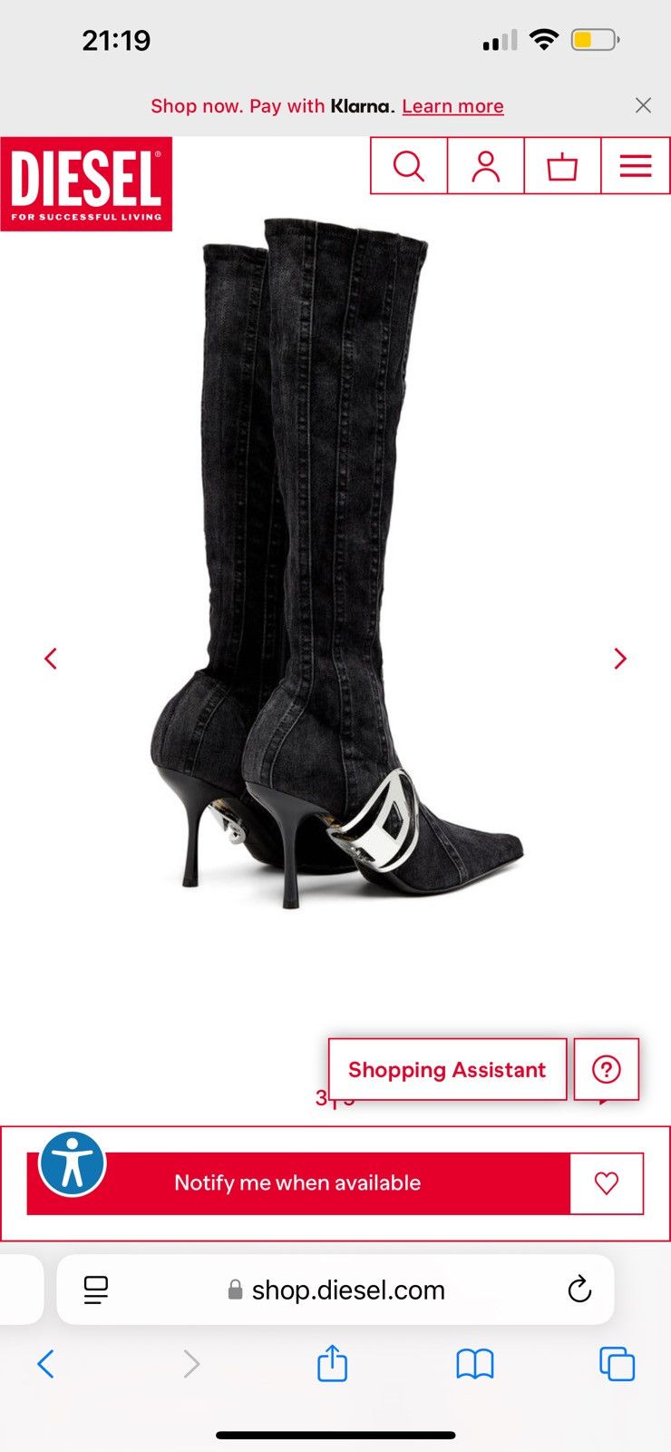 Diesel Diesel knee high boots Size US 7 / IT 37 - 1 Thumbnail