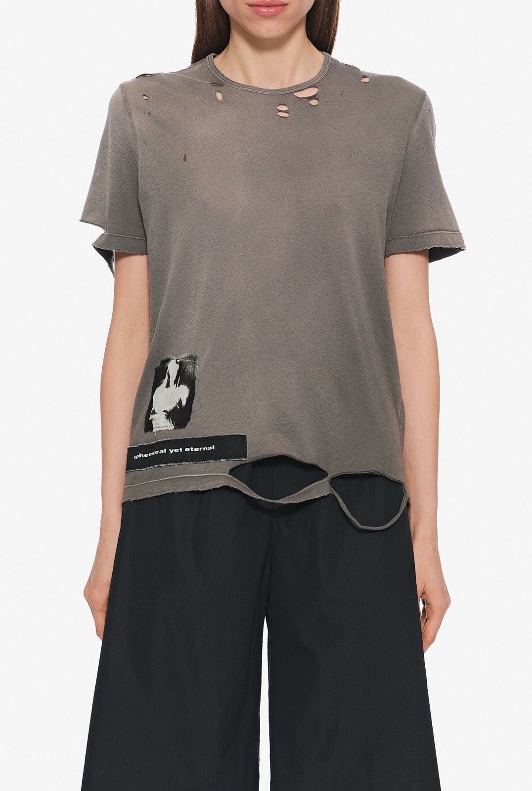 Ann Demeulemeester Last Ann Demeulemeester Fanie Distressed Patches T-Shirt Size M / US 6-8 / IT 42-44 - 1 Thumbnail