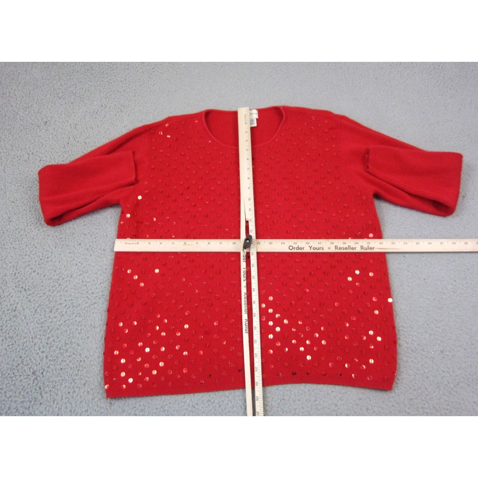 Vintage VINTAGE Jaclyn Smith Sweater Womens XL Red Sequin Silk Angora 90s Size XL / US 12-14 / IT 48-50 - 7 Thumbnail