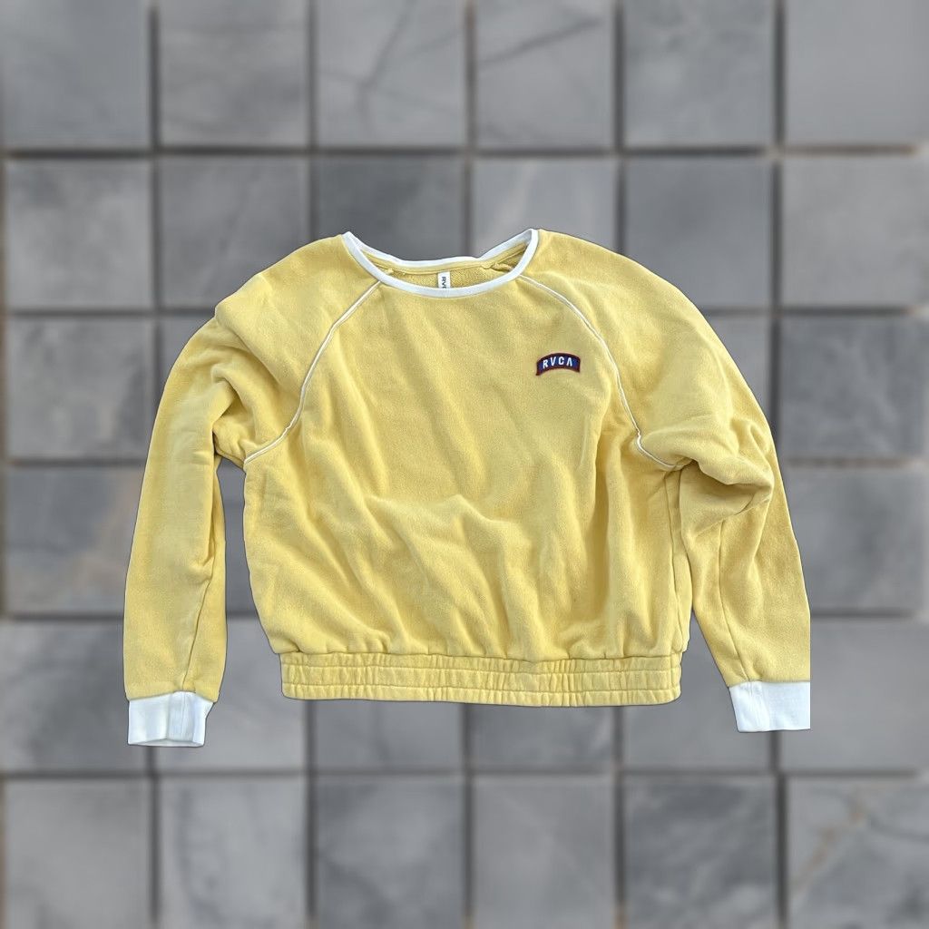 RVCA Women’s RVCA Sweatshirt Medium Yellow Size M / US 6-8 / IT 42-44 - 1 Thumbnail