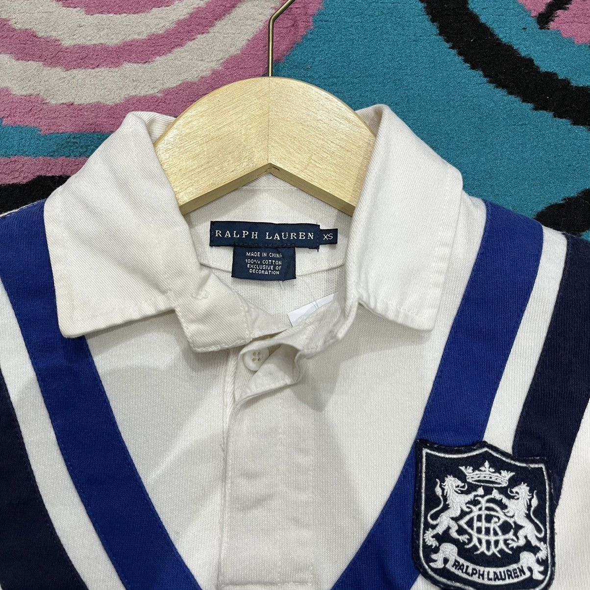 Polo Ralph Lauren × Rugby Ralph Lauren × Vintage Rare vintage Ralph Lauren 90's Rugby white Size US XS / EU 42 / 0 - 3 Thumbnail